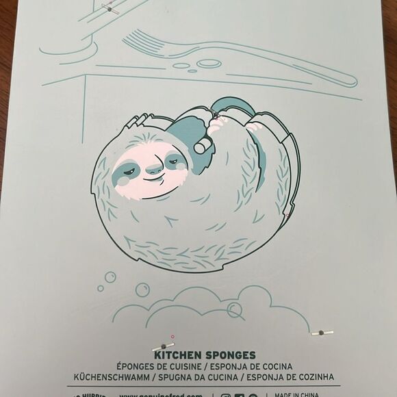 SLOTH SLOW CLEAN KITCHEN SPONGES - Picture 2 of 3